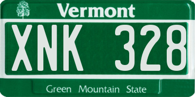 VT license plate XNK328