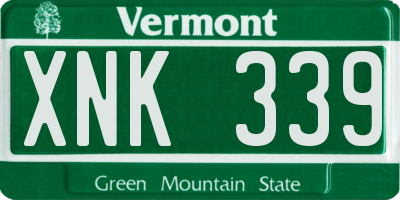 VT license plate XNK339