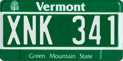 VT license plate XNK341