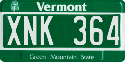 VT license plate XNK364