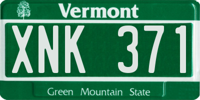 VT license plate XNK371