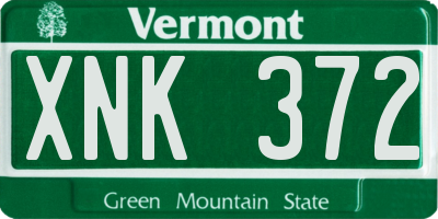 VT license plate XNK372