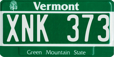 VT license plate XNK373