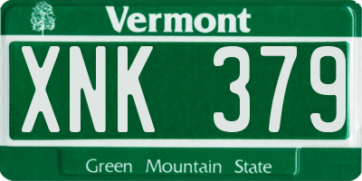 VT license plate XNK379