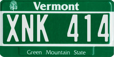 VT license plate XNK414