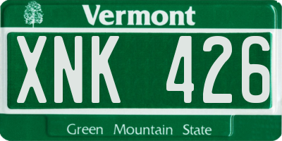 VT license plate XNK426