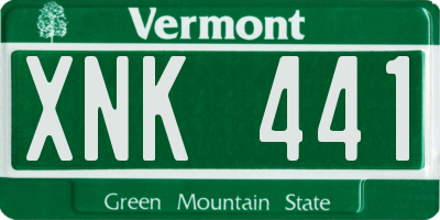 VT license plate XNK441