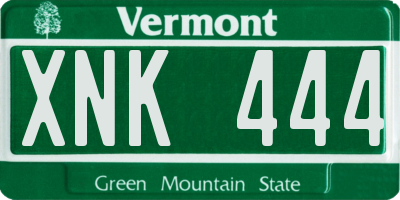 VT license plate XNK444