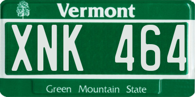 VT license plate XNK464