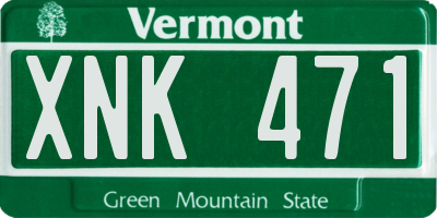VT license plate XNK471