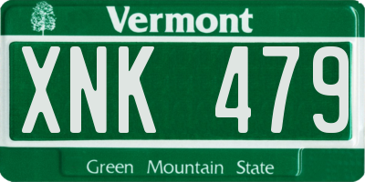 VT license plate XNK479