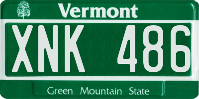 VT license plate XNK486