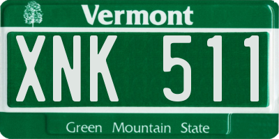 VT license plate XNK511