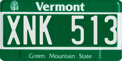VT license plate XNK513