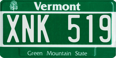 VT license plate XNK519
