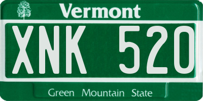 VT license plate XNK520
