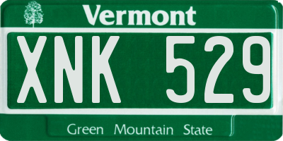 VT license plate XNK529