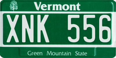 VT license plate XNK556