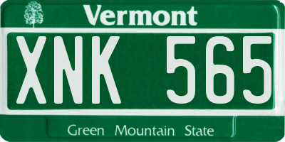 VT license plate XNK565