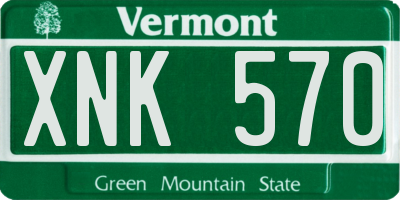 VT license plate XNK570