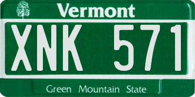 VT license plate XNK571
