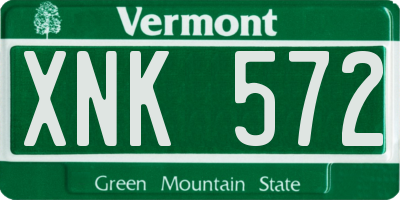 VT license plate XNK572