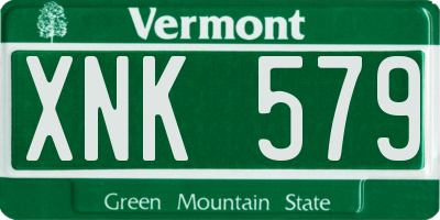 VT license plate XNK579