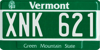 VT license plate XNK621