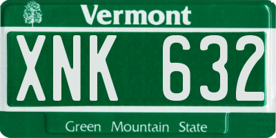 VT license plate XNK632