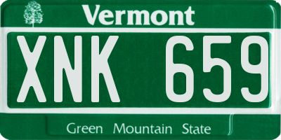 VT license plate XNK659