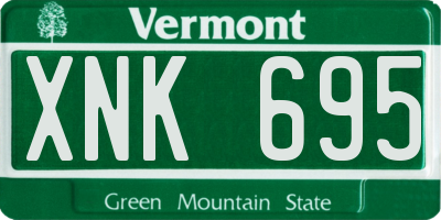 VT license plate XNK695