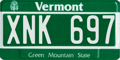 VT license plate XNK697