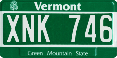 VT license plate XNK746