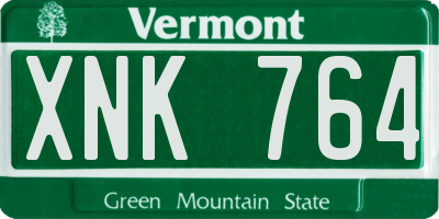 VT license plate XNK764