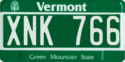 VT license plate XNK766