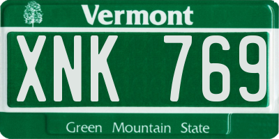 VT license plate XNK769