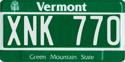 VT license plate XNK770