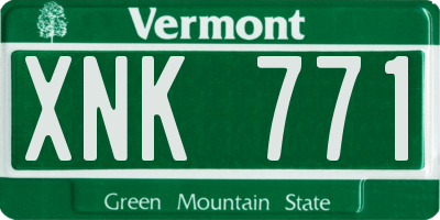 VT license plate XNK771