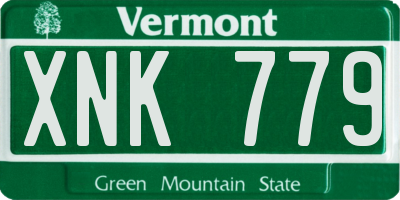 VT license plate XNK779