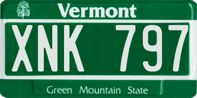VT license plate XNK797