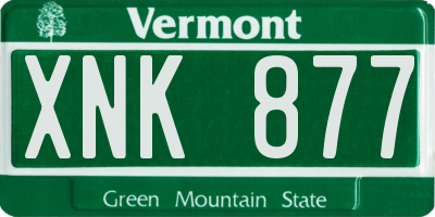 VT license plate XNK877