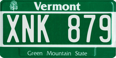 VT license plate XNK879