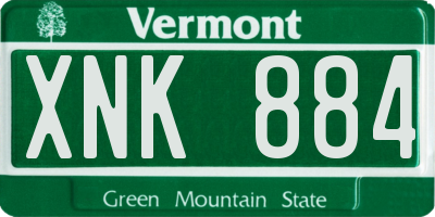 VT license plate XNK884