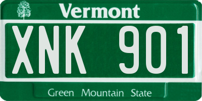 VT license plate XNK901