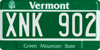 VT license plate XNK902