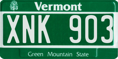 VT license plate XNK903