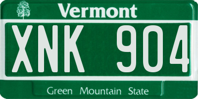 VT license plate XNK904