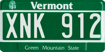 VT license plate XNK912