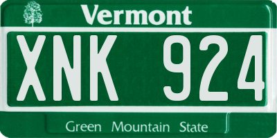 VT license plate XNK924