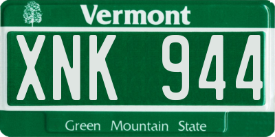 VT license plate XNK944